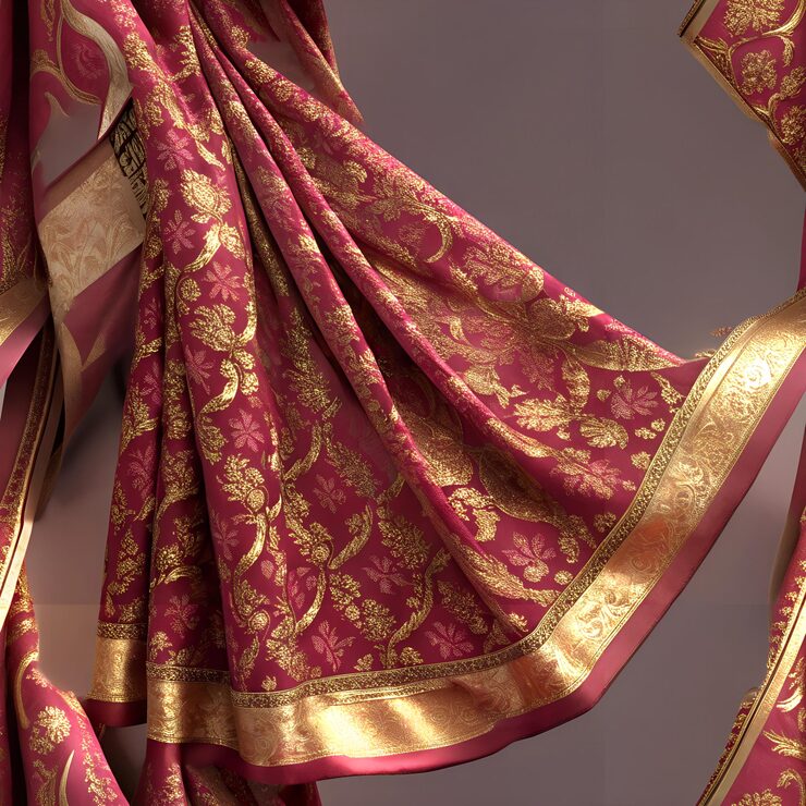 Jacquard Viscose Saree